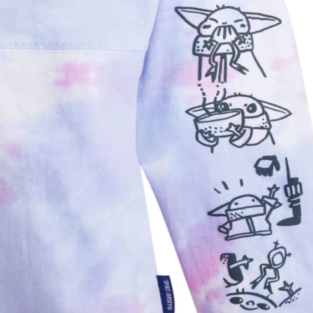 Disney Star Wars The Mandalorian Grogu Tie Dye Spirit Jersey Adult - NEW IN HAND - Picture 3 of 4